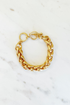Vintage Gold Rope Toggle Bracelet